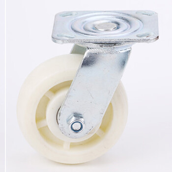 海斯迪克  白色加厚尼龙轮 工业脚轮 推车轮子转向轮 6寸重型万向轮