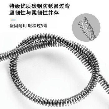 乐喏 电钻管道疏通器通下水道疏通弹簧电动疏通下水道工具长5米弹簧