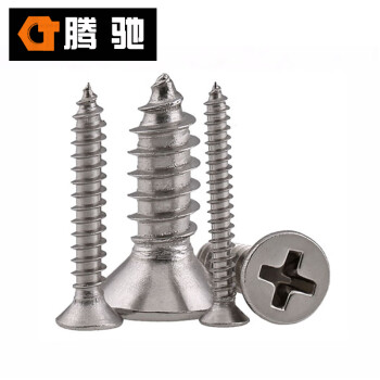 腾驰 CT  304 十字沉头自攻钉 GB846 不锈钢自攻螺丝 ST6.3系列 ST6.3*35（250支/盒）