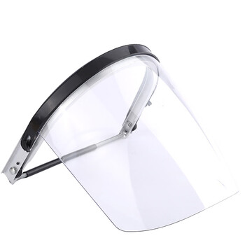 伏兴 电焊面罩耐高温防护面屏配帽式焊接面屏 防冲击飞溅面罩 PC有机面屏(透明)