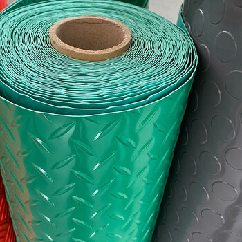 豫之韵 PVC地垫塑料防水浴室厨房脚垫楼梯车间仓库地板胶垫子走廊防滑垫门垫 绿色厚1.3mm 0.9米宽15米长/1卷