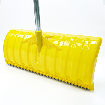 海斯迪克 HK-8021 除雪铲 大号塑料锹推雪板 雪锹除雪工具铁杆 金黄色总长131cm