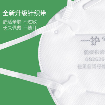 一护 KN95带呼吸阀口罩 防尘防颗粒物呼吸器 防异味雾霾汽车尾气 30支装 6002V