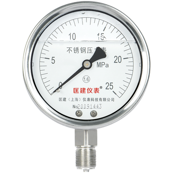 匡建仪表（CONJANT）YTN-100BF 304不锈钢耐震压力表 耐高温耐腐蚀 0-25mpa 表盘15厘米