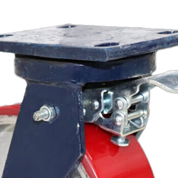 稳斯坦 WST155 超重型脚轮 手推车脚轮工业双轴承橡胶轮万向刹车轮 8寸(载重1000KG) 1只