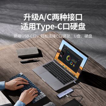 绿联Type-C扩展坞HDMI转接头4K60Hz拓展坞投屏千兆网口读卡USB3.0适用Macbook Air2025华为联想小米