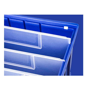 谋福 9581分隔式塑料零件盒螺丝盒工具收纳盒物料盒汽车零件箱分格盒元件盒  小号600*117*90mm（无隔板）