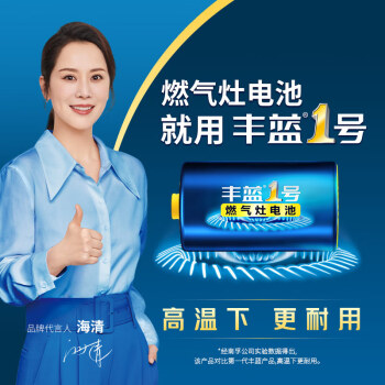丰蓝1号小黄帽 燃气灶电池 大号1号电池2粒装 适用于热水器/燃气灶/热水器/收音机/手电筒等 R20P