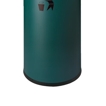 南 GPX-110HX 南方港式垃圾桶 户外不锈钢烟灰桶垃圾筒公用垃圾箱果皮桶 墨绿色 内桶容量33升