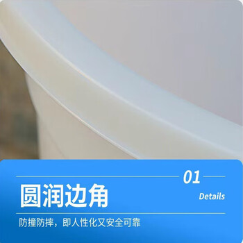 庄太太 【160L白色带盖】塑料大号圆形收纳桶酒店环卫物业水桶