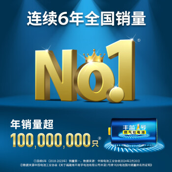 丰蓝1号小黄帽 燃气灶电池 大号1号电池2粒装 适用于热水器/燃气灶/热水器/收音机/手电筒等 R20P