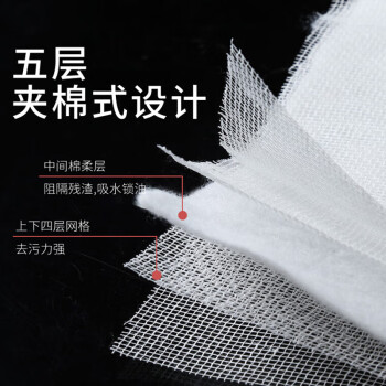 海斯迪克 HKW-251 多用途抹布（100片）清洁布餐厅洗碗布 洗洁巾 5层30*30加厚棉