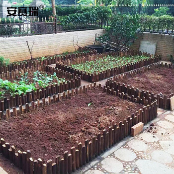 安赛瑞 碳化围栏 木围栏栅栏炭化木头围栏篱笆花园园艺草坪 120×30cm  530133