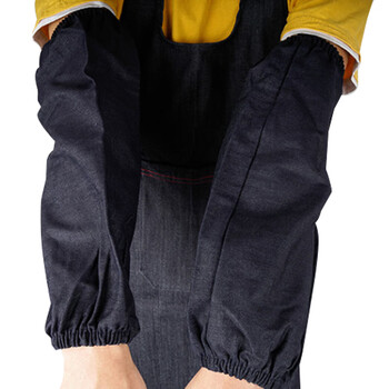 大杨251牛仔袖套 10双 长款松紧护袖工厂工地电焊劳保工作套袖