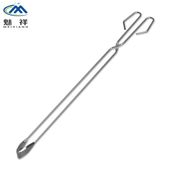 魅祥 不锈钢垃圾钳子 电镀环卫垃圾夹 拾物夹烧烤夹子 不锈钢58cm