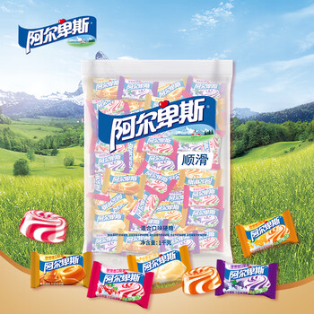阿尔卑斯牛奶混合硬糖散袋装1kg休闲零食糖果婚庆喜糖企业用糖