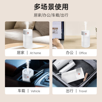 海纳斯（HANASS）加湿器 迷你小巧小型轻音加湿伴侣 空调房家用办公室桌面 上加水 USB插电便携车载 MYX-109