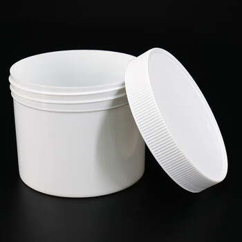 海斯迪克 加厚塑料瓶广口油墨罐 大口直立桶 密封罐 100ML白色（10个起售）