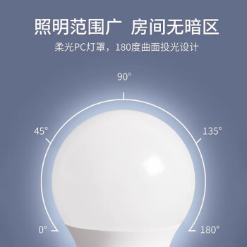 开尔照明（CARE）LED节能灯泡  E27大螺口无频闪球泡灯 8W 暖光 A60