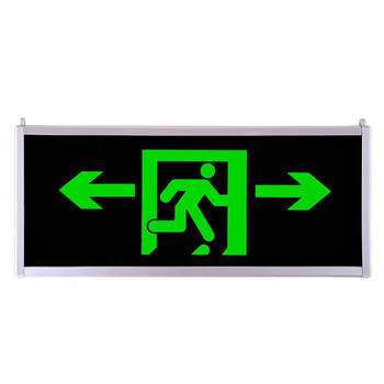 者也（ZYE）夜光安全指示牌无需电源应急疏散指示灯标示牌自发光安全出口小区公司商场 自发光【单面双向】