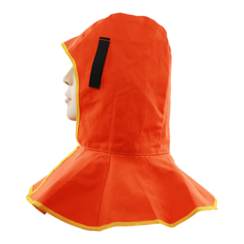 成楷科技CKT-6690劳保防尘披肩帽 阻燃焊接电焊工头套 橙色 1个