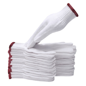 新越昌晖 劳保手套 12双/包 棉线手套 加厚耐磨花线手套尼龙手套B11421