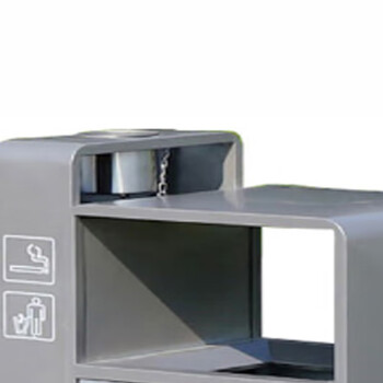 庄太太【不锈钢原色】不锈钢户外分类垃圾箱