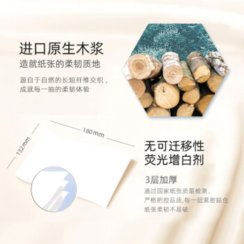 洁云抽纸 绒触感3层100抽*30包 整箱 S码 纸巾面巾纸软抽  餐巾纸