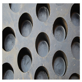 百舸 减速带橡胶斜坡缓冲带减速垄道路减速板坡道公路汽车乡村马路(减速带半圆头5cm高一对)