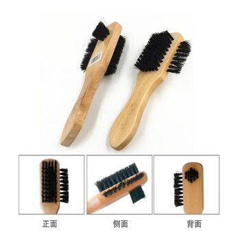 苏识 QJ0081 皮鞋刷鞋油刷软毛刷子三面毛带把鞋刷子  10个