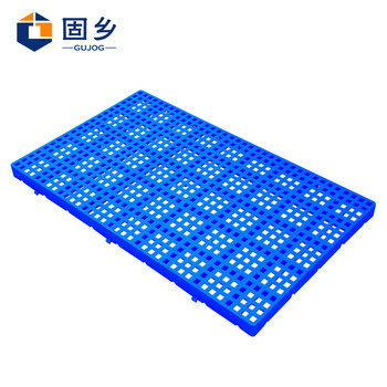 固乡 网格塑料防潮垫板 超市茶叶防潮板 仓库货物宠物垫板 蓝色1000*600*50mm型号GX-FCB-D