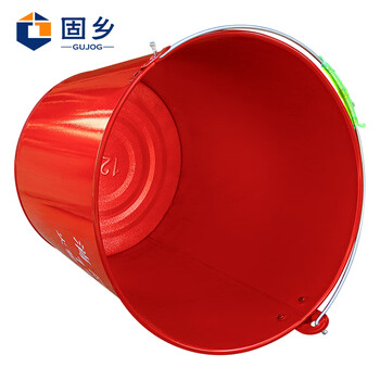 固乡 消防桶 大号12L 灭火器材桶 微型消防站 消防器材 12升消防水桶 黄沙桶 灭火装土桶