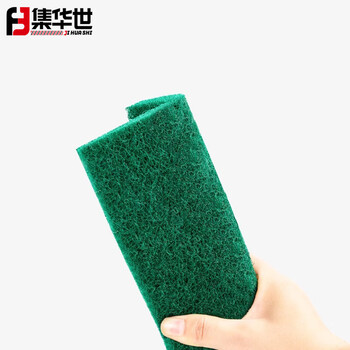 集华世 工业百洁布尼龙片清洁布打磨抛光除锈拉丝布【12*20cm/红色100片】JHS-0347