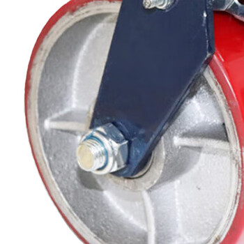 稳斯坦 WST155 超重型脚轮 手推车脚轮工业双轴承橡胶轮万向刹车轮 8寸(载重1000KG) 1只