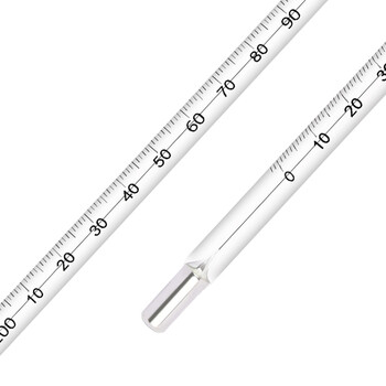 匡建仪表（CONJANT）中兴高精密温度计 工业玻璃棒液体测温仪 手工雕刻款 0-400℃（水银款分度值1） 