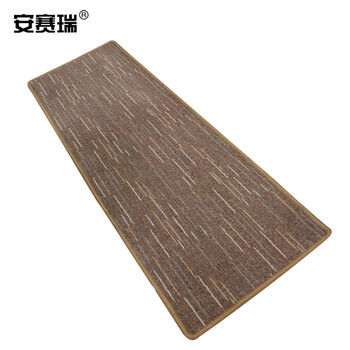 安赛瑞 厨房地垫 洗手间浴室防滑垫 50×80cm 长条地毯门垫 吸水脚垫 条纹棕色 700621