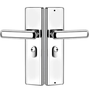 驼铃纵横 AQQJ0045 多功能秒装通用不锈钢防盗门锁把手 不锈钢拉手 不锈钢面板【无锁体锁芯】