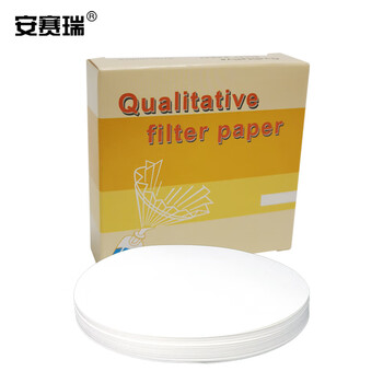 安赛瑞 定性滤纸 化学实验室过滤纸 中速机油检测试纸卡纸 φ9cm 100片/盒 601122