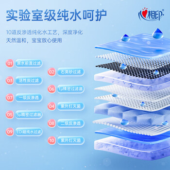 心相印婴儿洁肤湿巾 80抽*5包 水润柔软 无酒精 纯水温和 母婴适用 整箱