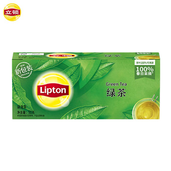 立顿（Lipton）绿茶安徽黄山50g 送礼非独立袋泡双囊茶包办公室下午茶2g*25包
