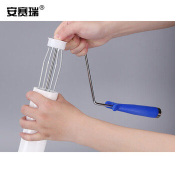 安赛瑞 4寸粘尘滚筒套装 5个滚筒+1个手柄  长10cm 22327