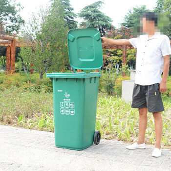 白云清洁（baiyun cleaning）AF07322  环卫分类加厚可挂车大垃圾桶 户外带轮垃圾箱 240L灰色-其它垃圾