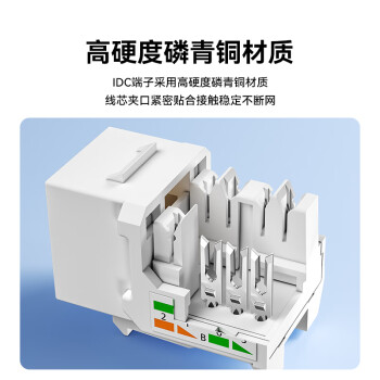 山泽（SAMZHE）六类网络模块 CAT6千兆网线插座面板模块 RJ45水晶头母座电脑网线镀金连接头 工程版 WAN-06