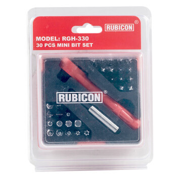 罗宾汉（RUBICON）迷你棘轮螺丝刀套装批头 RGH-330 狭窄空间  一字 十字 梅花星型内六角扳手 30件套