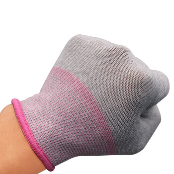 安美尚（ams）A552 碳纤维涂指手套无尘电子 1双 S码