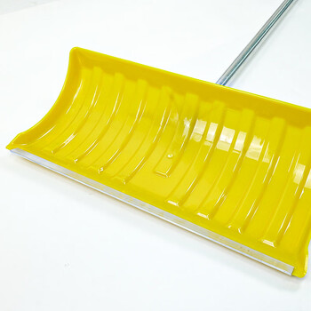 海斯迪克 HK-8021 除雪铲 大号塑料锹推雪板 雪锹除雪工具铁杆 金黄色总长131cm