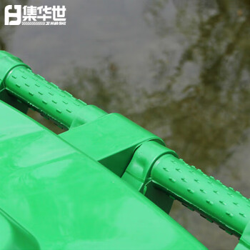 集华世 新国标北京环卫带盖分类垃圾桶脚踏式果皮箱【脚踏120L绿色】JHS-0001