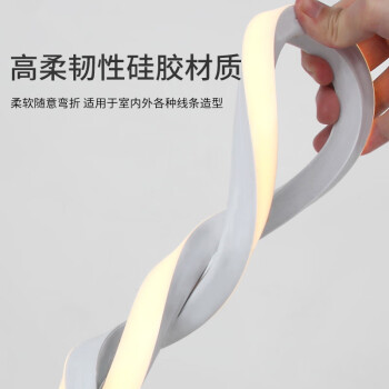贝工 220V霓虹灯带 户外防雨淋工程亮化装饰用LED柔性灯带 6W/米 白光 100米