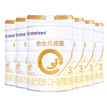 合生元（BIOSTIME）派星幼儿配方奶粉 3段(12-36个月) 新国标 800克*6罐