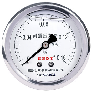 匡建仪表（CONJANT）YTN-60Z 耐震压力表轴向气压表水压表 M14*1.5螺纹 0-0.16mpa 